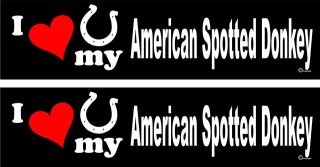 love my American Spotted Donkey Horse trailer stickers LARGE 3 