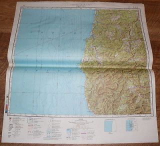 Authentic Soviet Army Cold War Topographic Map Grants Pass, OREGON USA