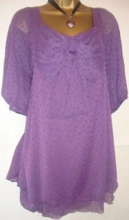 NEW LADIES WOMANS BEST EVENING PARTY LONG CHIFFON TUNIC TOP PLUS SIZE 