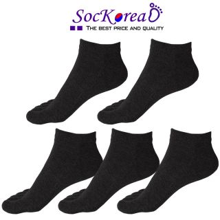 NEW 5 Pair Mens Casual Low Cut Toe Socks Skin contact surface with 