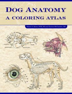 Dog Anatomy A Coloring Atlas by Thomas O. McCracken and Robert A 
