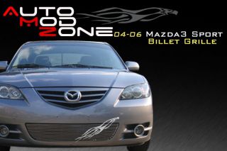 04 06 Mazda Mazda3 Sport Sedan Billet Grille Grill (Fits Mazda)