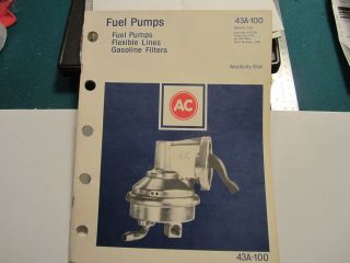1981 ac fuel pump flexible line gas filter catalog time