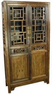 antique chinese geometric display cabinet bookcase time left $ 2210