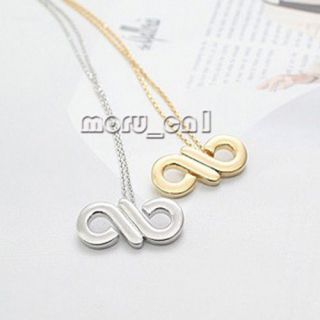 New INFINITE   Mobius Cubic Necklace Gold / Silver + Gift Box Free 