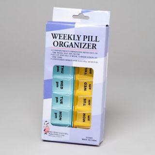   AM/PM Day Daily Organizer Medicine Medication Holder Weekly Tray NEW