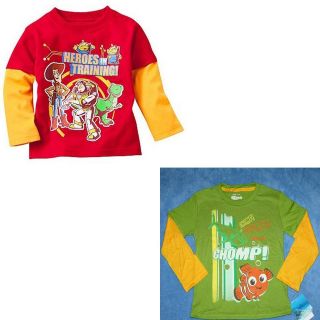 Boy Disney Toy Story Finding Nemo Long Sleeve T Shirt Tee Toddler Size 