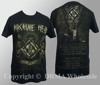   MACHINE HEAD Crest Logo And Lyrics T Shirt M L XL XXL Official NEW