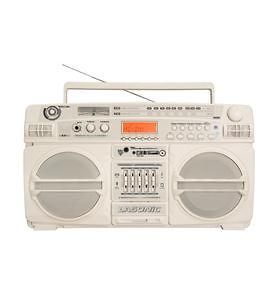   Old School Ghetto Blaster Cell Phone/ Bluetooth Boombox White