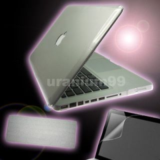 13 / 13.3 Mac Book Pro Crystal Case CLEAR + Keyboard Cover + Screen 