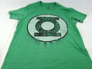 Mens DC Comics Originals Super Hero Green Lantern Distressed T Shirt 