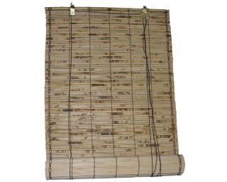 36 x 72 Bamboo Tortoise Shell Slat Roll Up Window Blinds 