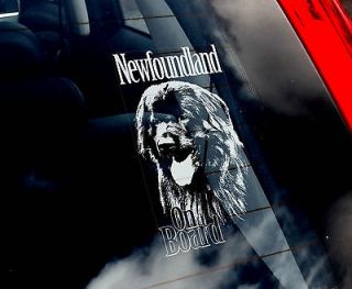 Newfoundland   Car Window Sticker   Newfie Dog Sign  n.collar/harness