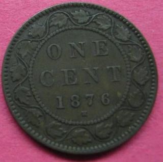 1876 h canada large one cent nicely circulated time left