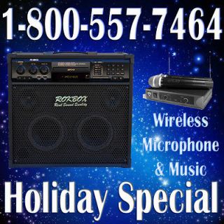 RSQ Rokbox Home Karaoke System Wireless Microphone Popular Music