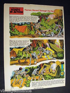 Boy Scouts safety comic of tent on fire when camping 1981 Clipping