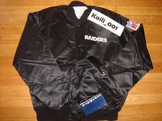 Vintage 80s Small / Medium Oakland Raiders Chalkline Satin Jacket 