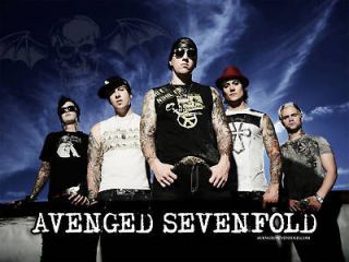 avenged sevenfold rock group poster city of evil from ireland