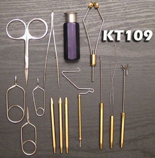 fly tying starter tool kit 14 piece kt109 time left