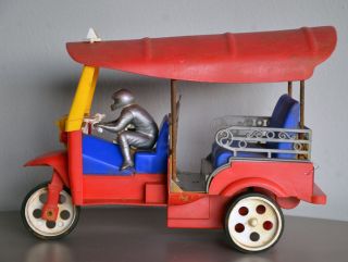 Old TUK TUK Thailand Taxi Plastic Toy Car racing Rickshaw vintage 