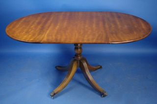georgian style mahogany pedestal dropleaf dining table time left $