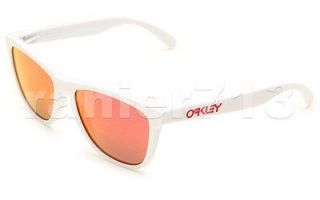 NEW Oakley Frogskins Sunglasses Polished White/Ruby Iridium