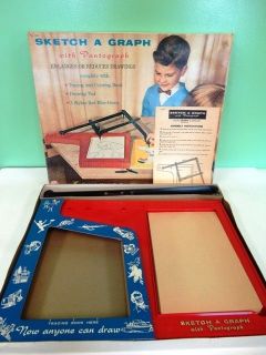 Vintage 1950s OHIO ART TOY Sketch a Graph drawing toy pantograph 