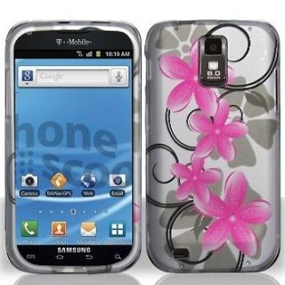 For T Mobile Samsung Galaxy S II 2 HARD Case Phone Cover Silver Pink 