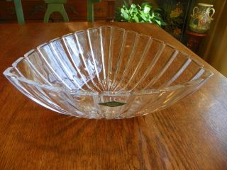   SHANNON CUT CRYSTAL FRUIT BOWL 10 IN TIANGLE SHAPE MATTEO COLLECTION