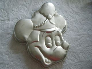 Mickey Mouse Cake Pan Face & Soldier Parade Hat Vintage #515 302 