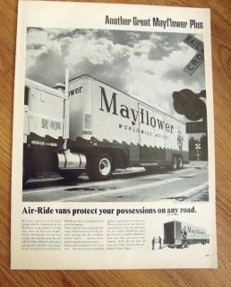 1968 Mayflower Moving Transit Company Ad Air Ride Vans Protection