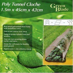 POLY TUNNEL CLOCHE MINI GREENHOUSE GARDEN GROW PROTECT PLANT 1.5M X 
