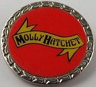 molly hatchet vintage 1980 s circular metal pin badge buy
