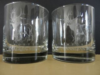 pair of imported canadian mist whisky glasses set of two