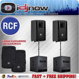 RCF ART 412 A MK II Active Two Way DJ Speakers Sub 718 AS Subwoofers W 