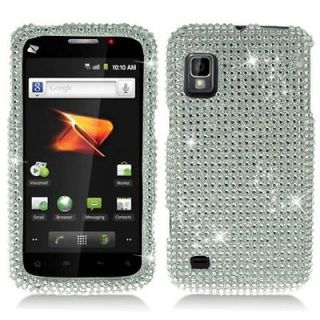 Newly listed All Silver Bling Hard Snap On Cover Case for ZTE Warp 