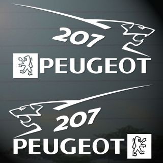   PEUGEOT 207 LION RACING STICKER CUT OUT HELMET TRUCK CAR MOTOR BIKES