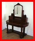  4ft English Mahogany Victorian Duchess Dressing Table Mirror (c.1870