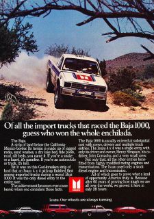 1984 Isuzu Pickup Truck Baja 1000   Classic Vintage Advertisement Ad 
