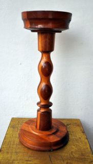 Antique Vintage Ashtray Stand 19 H Mulga Wood 2 Tone Effect 