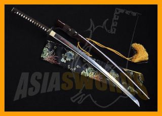 Hand forged T10 1095 Real Clay Tempered Steel Japanese Warrior Katana 