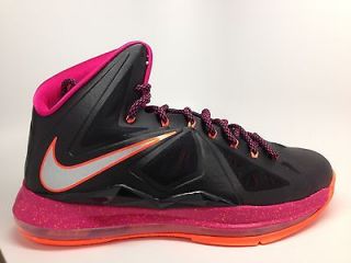 Nike Lebron 10 X Floridian Away Black Cherry Orange 554676 777 