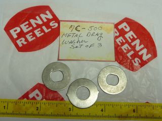 PENN PARTS (NEW OLD STOCK)METAL DRAG WASHERS SETPN#7C 500 FOR MULTI 