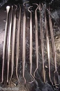 10p assorted stainless steel dental picks pick new tool time