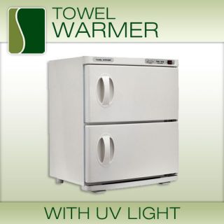   UV Light HOT Double TOWEL Sterilizer WARMER CABINET Rack Doors