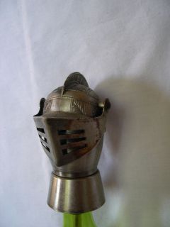GREAT STAINLESS STEEL KNIGHT HELMET LIQUOR POUER MOVING FACE GUARD