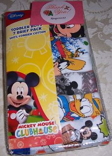 New Disney Mickey Mouse Club House Goofy Donald Duck Pluto Briefs 