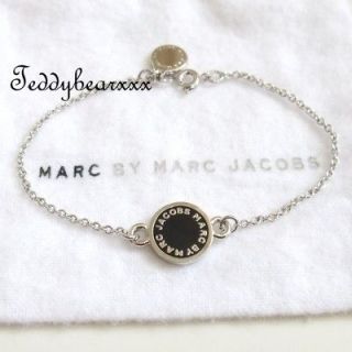 genuine marc by marc jacobs logo disc bracelet black from
