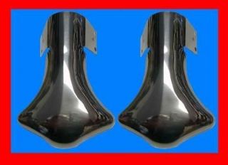 New Vintage Style Stainless EXHAUST DEFLECTOR x2 deflectors tail pipe 