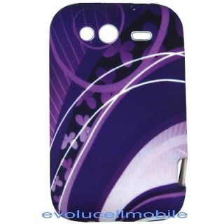 For HTC Wildfire S new Purple designer cell phone rubberized flexible 